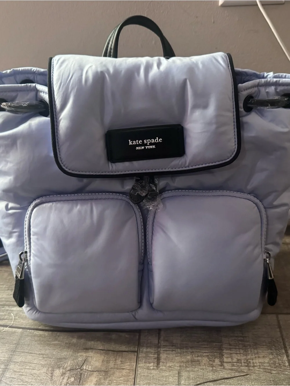 kate spade Lavender Quilted Backpack with Dual Front Pockets